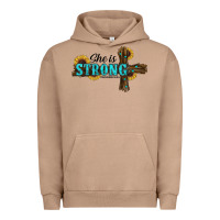 Pigment Burro She Is Strong Western Cross Urban Hoodie - RanaPortraitStore