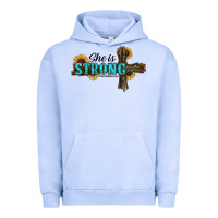 Pigment Grape Ice She Is Strong Western Cross Urban Hoodie - RanaPortraitStore