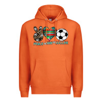 Carrot peace love soccer Premium Hoodie - CowhideDigitalArt