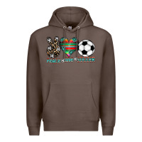 Coffee peace love soccer Premium Hoodie - CowhideDigitalArt