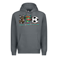 Rock peace love soccer Premium Hoodie - CowhideDigitalArt