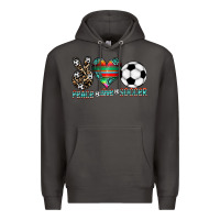 Smoke peace love soccer Premium Hoodie - CowhideDigitalArt