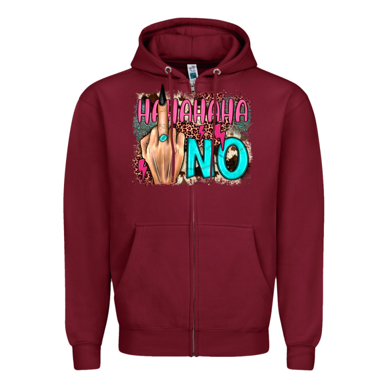 Hahahaha No Leopard Cowhide Zipper Hoodie by JahusDesignShop | Teevron