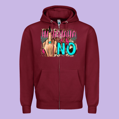 Hahahaha No Leopard Cowhide Zipper Hoodie Designed By Jahusdesignshop