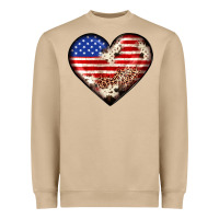 Mushroom western usa flag heart Heavyweight Sweatshirt - JahusDesignShop