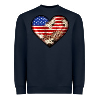 Navy western usa flag heart Heavyweight Sweatshirt - JahusDesignShop