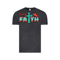 Vintage Black Have Faith Vintage Tee - BundleAndBundleShop