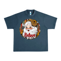 Midnight Navy believe Santa Claus Christmas Urban Heavy Tee - Jasminsmagicworld