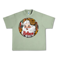 Oil Green believe Santa Claus Christmas Urban Heavy Tee - Jasminsmagicworld