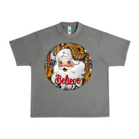 Believe Santa Claus Christmas Urban Heavy Tee | Teevron