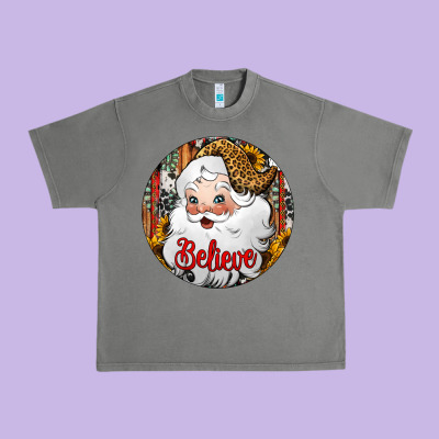 Believe Santa Claus Christmas Urban Heavy Tee Designed By Jasminsmagicworld