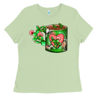 Matcha Cactus Coffee cup Ladies Tee - FaDigitalArtStudio