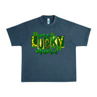 Midnight Navy one lucky mama st patricks Urban Heavy Tee - FaDigitalArtStudio