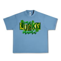 Pebble Blue one lucky mama st patricks Urban Heavy Tee - FaDigitalArtStudio