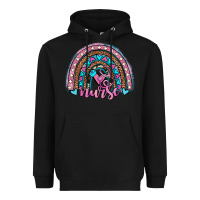 Black leopard cowhide nurse rainbow Heavyweight Hoodie - JahusDesignShop