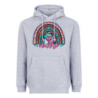 Heather Grey leopard cowhide nurse rainbow Heavyweight Hoodie - JahusDesignShop