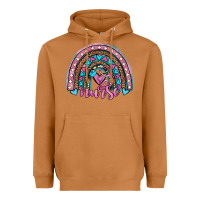 Leopard Cowhide Nurse Rainbow Heavyweight Hoodie | Teevron