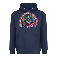 Navy leopard cowhide nurse rainbow Heavyweight Hoodie - JahusDesignShop