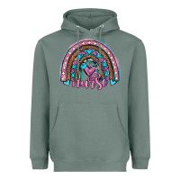 Sage leopard cowhide nurse rainbow Heavyweight Hoodie - JahusDesignShop
