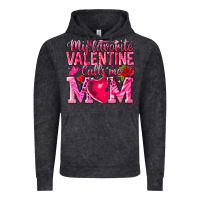 Vintage Black My Favorite Valentine Calls Me Vintage Hoodie - CowhideDigitalArt