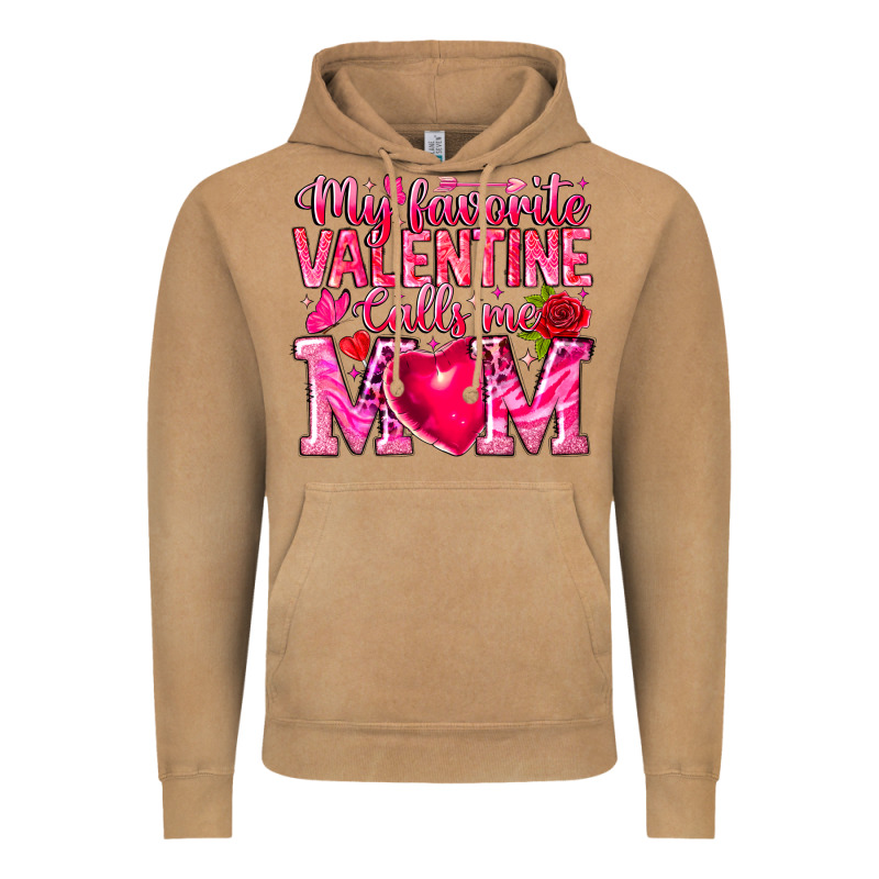 My Favorite Valentine Calls Me Vintage Hoodie by CowhideDigitalArt | Teevron