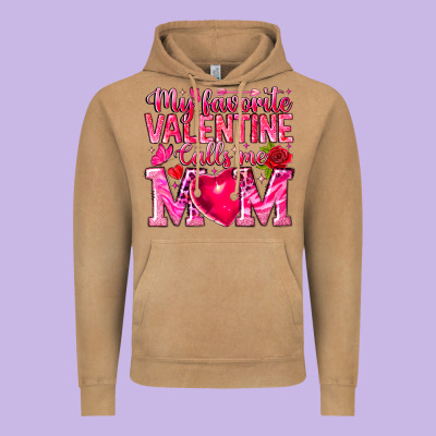 My Favorite Valentine Calls Me Vintage Hoodie Designed By Cowhidedigitalart