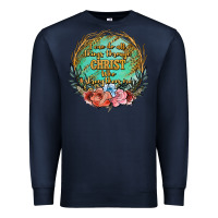 Navy i can do all things through christ who strenghtens me Premium Sweatshirt - JahusDesignShop