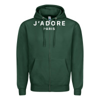 Sports Green j adore paris Zipper Hoodie - baoMotion