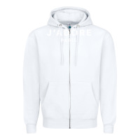 White j adore paris Zipper Hoodie - baoMotion