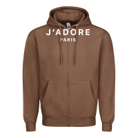 Chestnut j adore paris Zipper Hoodie - baoMotion