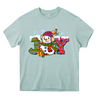 Arona christmas joy snowman Heavy Core Tee - CowGirlArtShop