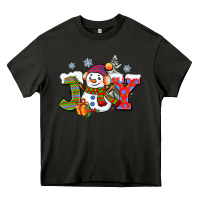 Asphalt christmas joy snowman Heavy Core Tee - CowGirlArtShop