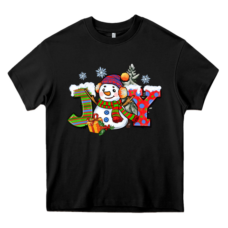 Christmas Joy Snowman Heavy Core Tee by CowGirlArtShop | Teevron