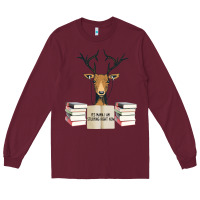 Burgundy Yes Mama I Am Studying Right Now, Deer Long Sleeve Tee - Bettercallsaul