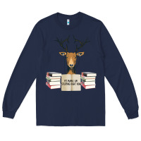 Navy Yes Mama I Am Studying Right Now, Deer Long Sleeve Tee - Bettercallsaul