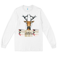 White Yes Mama I Am Studying Right Now, Deer Long Sleeve Tee - Bettercallsaul