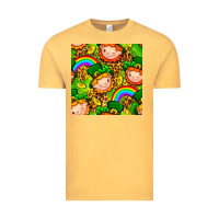 Vintage Mustard St. Patrick's dwarf seamless pattern digital paper Vintage Tee - BundleAndBundleShop