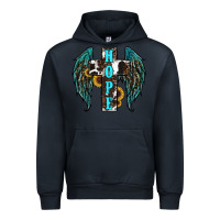 Navy Western Wings Cross Hope Urban Hoodie - RanaPortraitStore