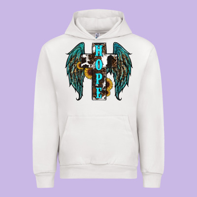 Western Wings Cross Hope Urban Hoodie Designed By Ranaportraitstore