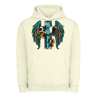 Pigment Pistachio Western Wings Cross Hope Urban Hoodie - RanaPortraitStore