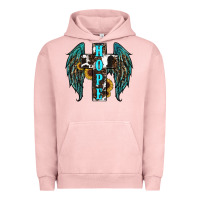 Pigment Salmon Western Wings Cross Hope Urban Hoodie - RanaPortraitStore