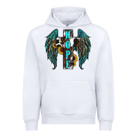 White Western Wings Cross Hope Urban Hoodie - RanaPortraitStore