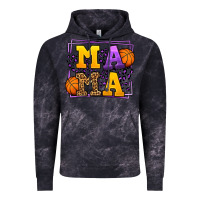 Cloud Black Purple and gold Basketball leopard frame Mama Vintage Hoodie - LillyAllenDesigns