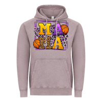 Vintage Zinc Purple and gold Basketball leopard frame Mama Vintage Hoodie - LillyAllenDesigns