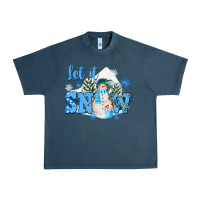 Midnight Navy let it snow christmas Urban Heavy Tee - FaDigitalArtStudio