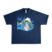 Navy let it snow christmas Urban Heavy Tee - FaDigitalArtStudio