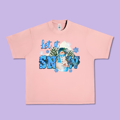 Let It Snow Christmas Urban Heavy Tee Designed By Fadigitalartstudio