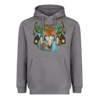 Storm floral feather bull skull Heavyweight Hoodie - JahusDesignShop