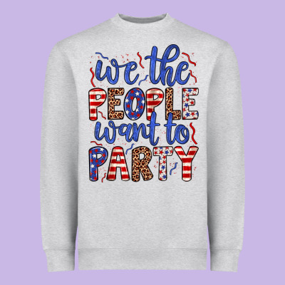 We The People Want To Party Heavyweight Sweatshirt Designed By Jahusdesignshop