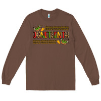 Chestnut colorful juneteenth celebration art Long Sleeve Tee - LillyAllenDesigns